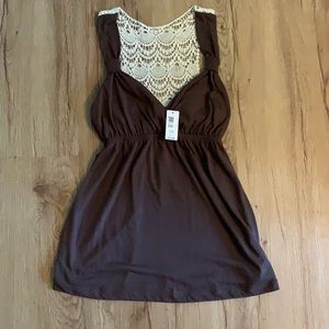 New Small Crochet Back Tank